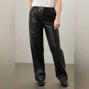 Louna Faux Leather Cargo Pants, XXL